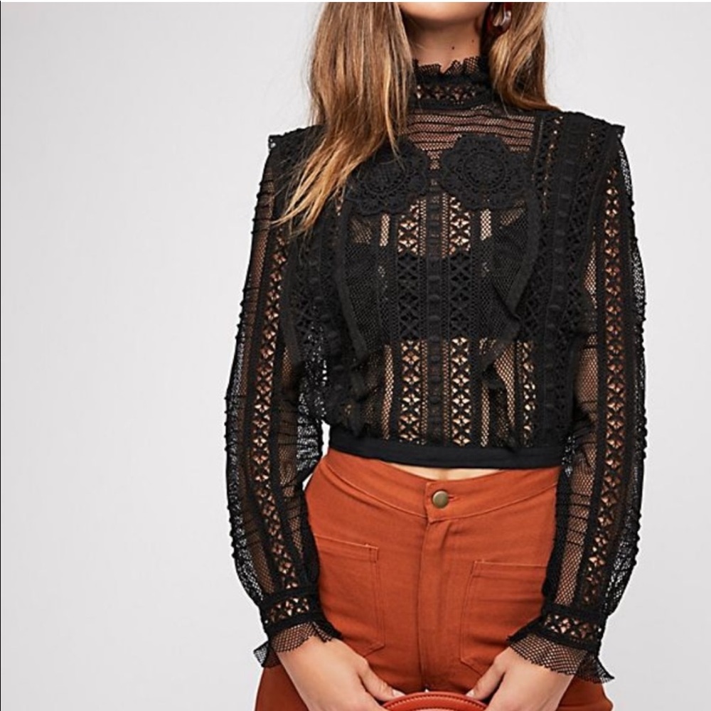 For Love & Lemons Victorian Tulle Blouse